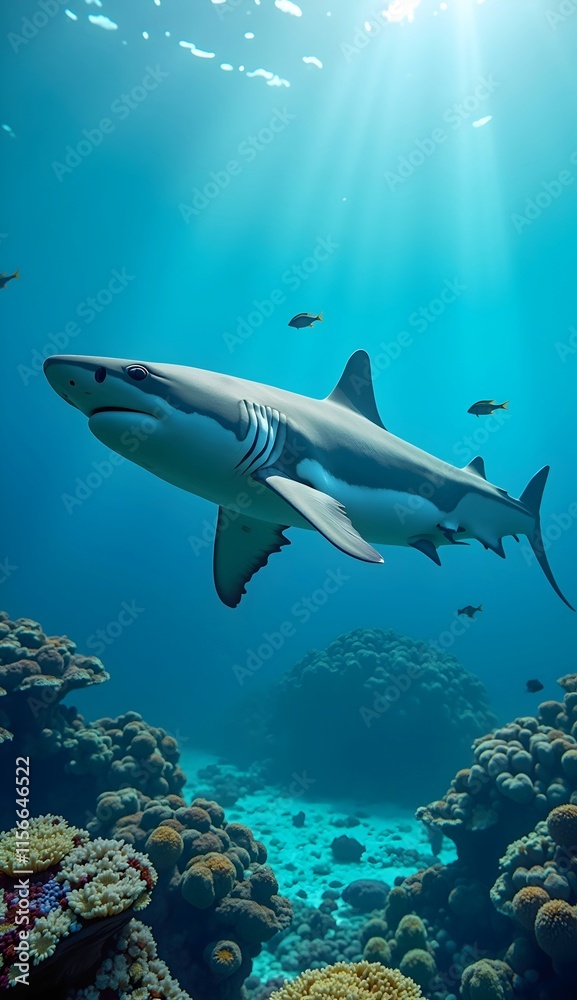 Fototapeta premium shark in the sea