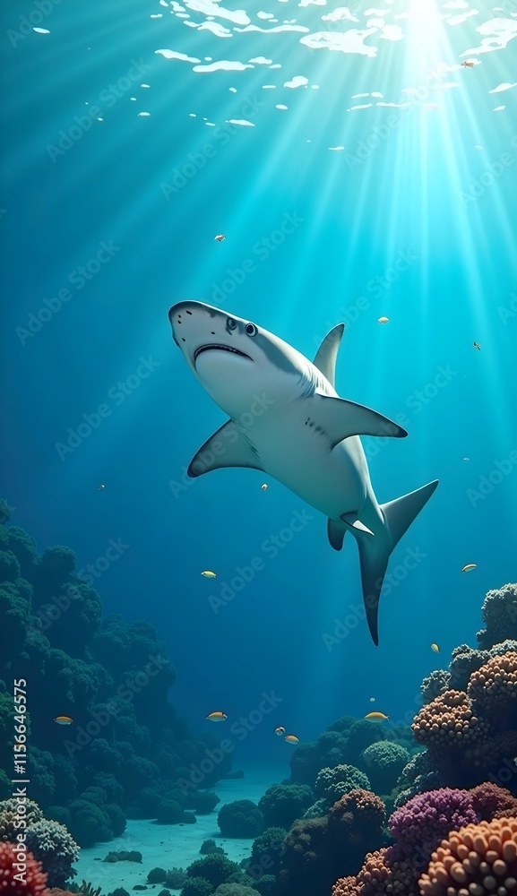 Fototapeta premium shark in the sea