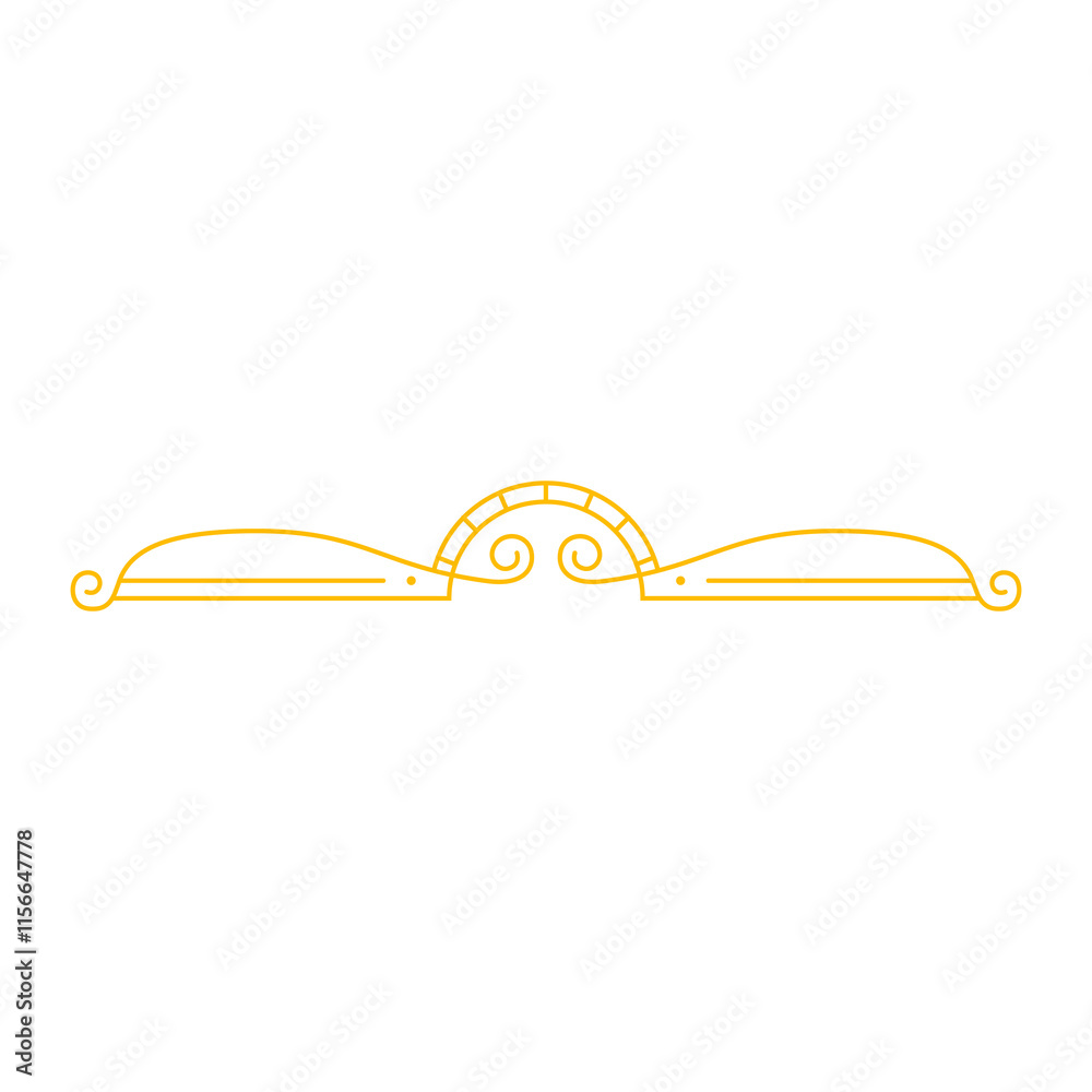 Obraz premium golden classic border ornament