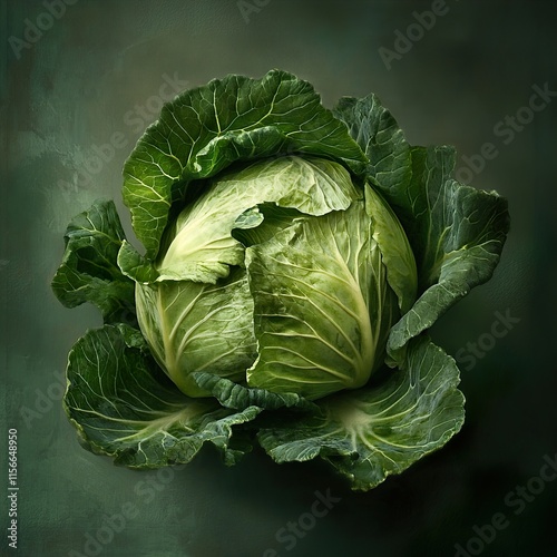 Vibrant Green Cabbage: Fresh, Healthy Vegetable photo