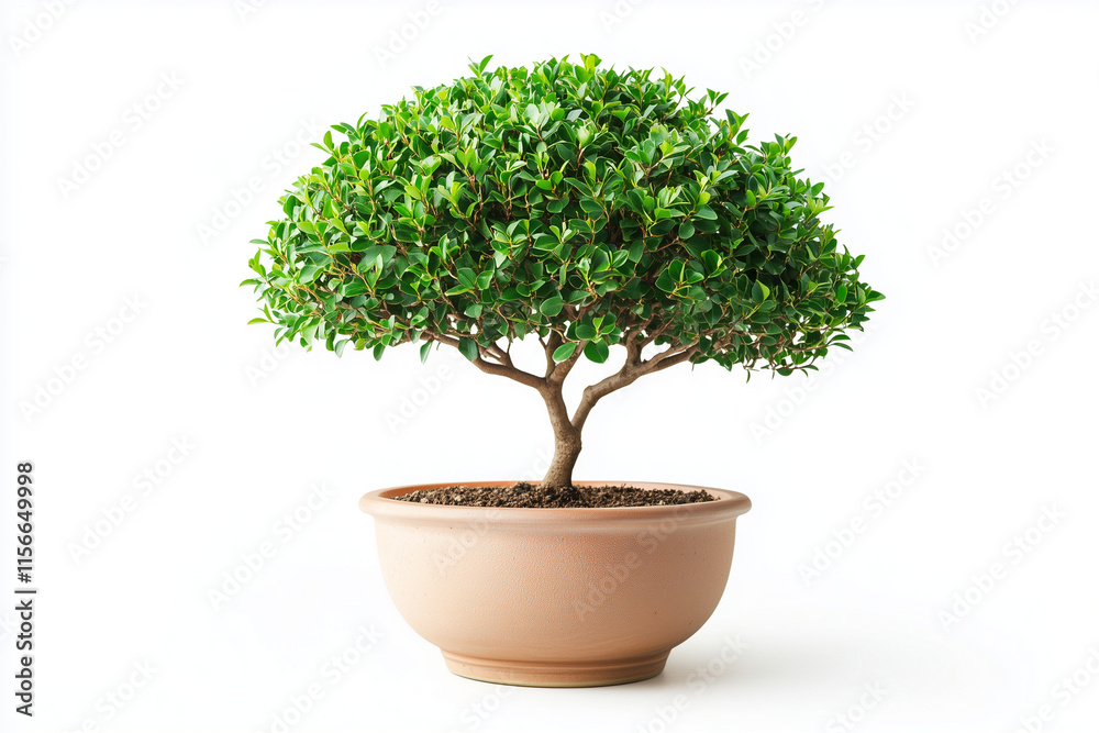 Ficus Benjamin in pot isolated on white background... Ficus Benjamin in pot isolated on white background...