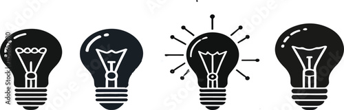 Print  bulb light idea isolated icon vector illustration designicon vector illustration design.Solid vector icons collection. vector icon, white background, black colour icon