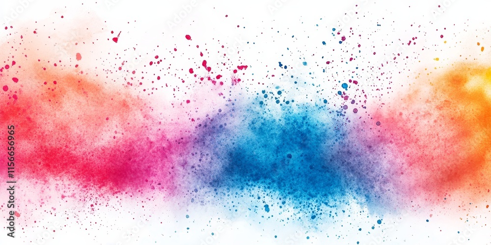 A vibrant abstract background created with watercolor features splashes of pink, orange, and blue colors, adding liveliness and energy to the artistic design. A vibrant abstract background created with watercolor features splashes of pink, orange, and blue colors, adding liveliness and energy to the artistic design.