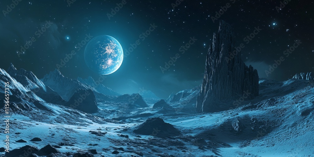 Cosmic Beauty in the Planets, Stunning Science Fiction Wallpaper Capturing Deep Space and the Mysteries of the Cosmos. Explore the enchanting realm of physical cosmology through captivating stock
