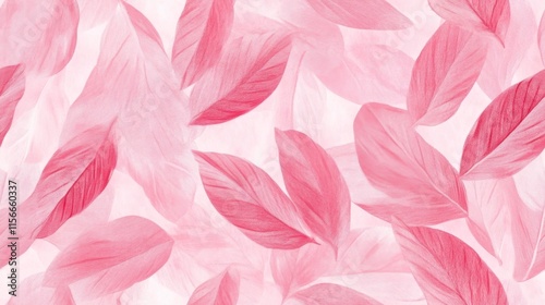 Delicate Pink Petals Seamless Pattern Background