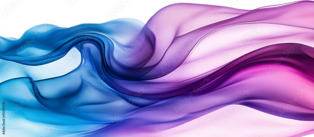 Fototapeta premium Abstract digital art featuring a dynamic wave of Colorful fabric fluttering
