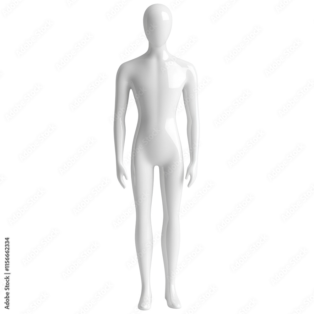 White mannequin isolated transparent background White mannequin isolated transparent background