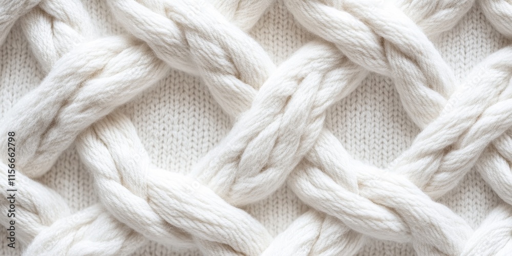 Thick yarn hand knitted fabric features open loops on a white background, showcasing a unique braid pattern in knitting. This knitted fabric exemplifies the art of unraveling creativity in knitting. Thick yarn hand knitted fabric features open loops on a white background, showcasing a unique braid pattern in knitting. This knitted fabric exemplifies the art of unraveling creativity in knitting.