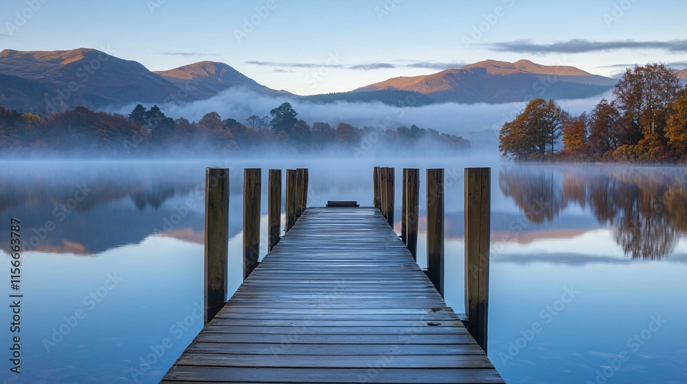 Fototapeta premium Misty pier