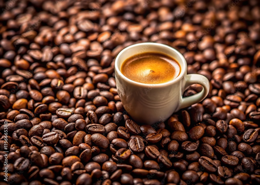 AI-crafted espresso shot: perfect beans, copy space. AI-crafted espresso shot: perfect beans, copy space.