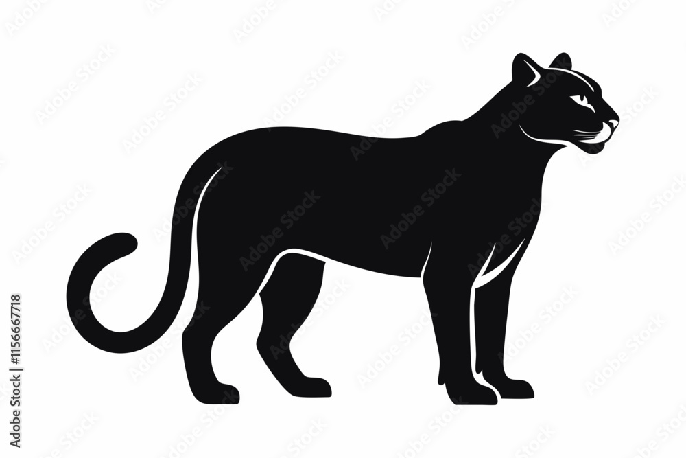 Obraz premium Cheetah silhouette icon vector
