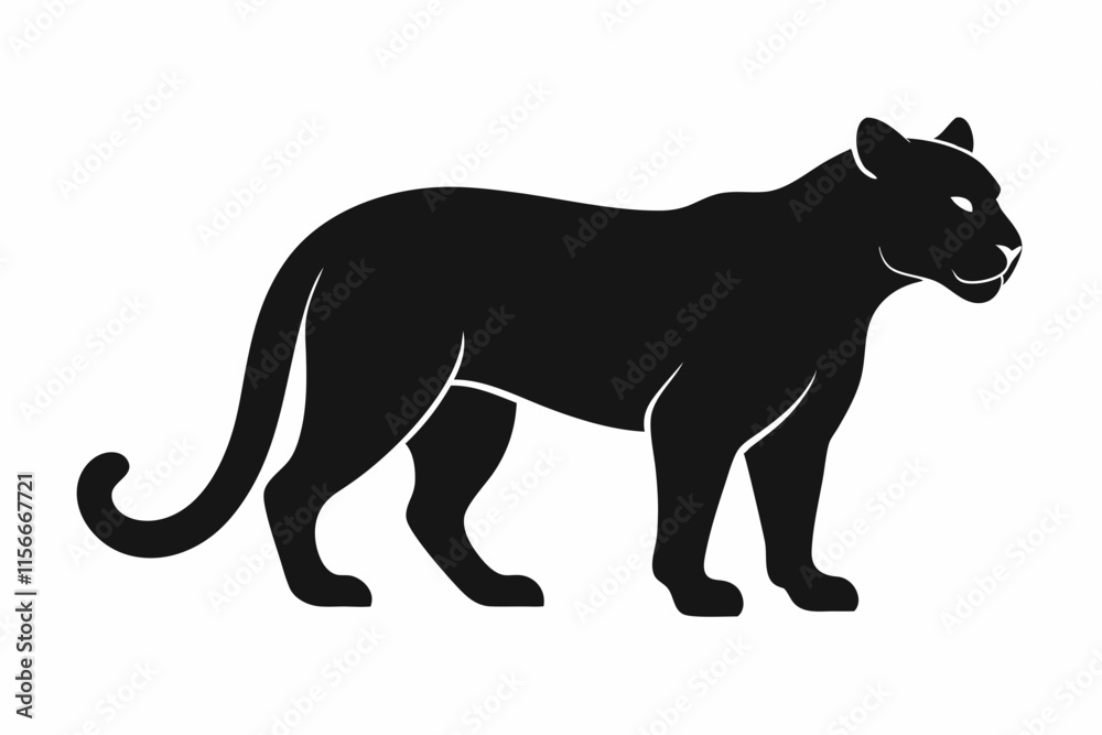 Obraz premium Cheetah silhouette icon vector