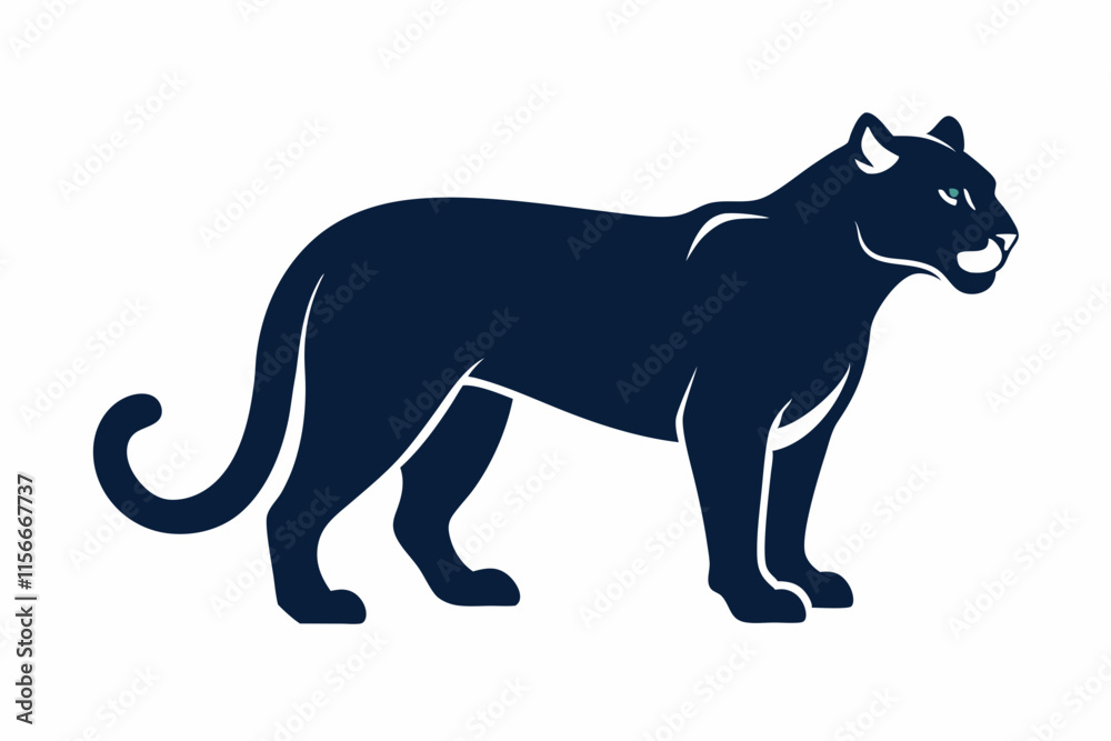 Obraz premium Cheetah silhouette icon vector