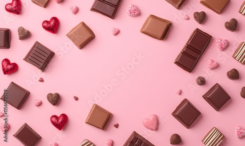 Valentines desert Image clean simple background,generation AI