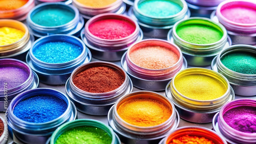 Colorful Eyeshadow Palette Round Containers - Vibrant Makeup Colorful Eyeshadow Palette Round Containers - Vibrant Makeup