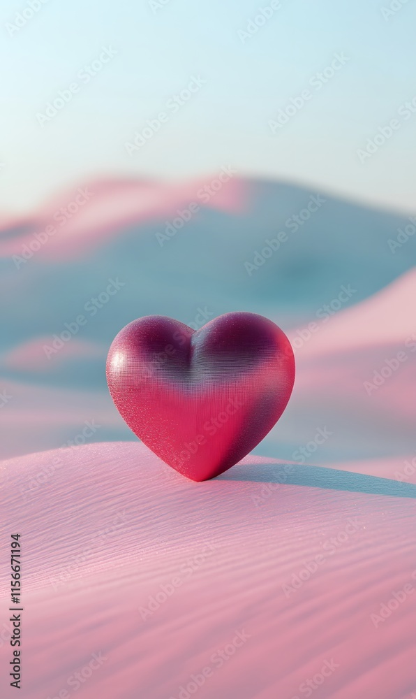 Fototapeta premium Valentines desert Image clean simple background,generation AI