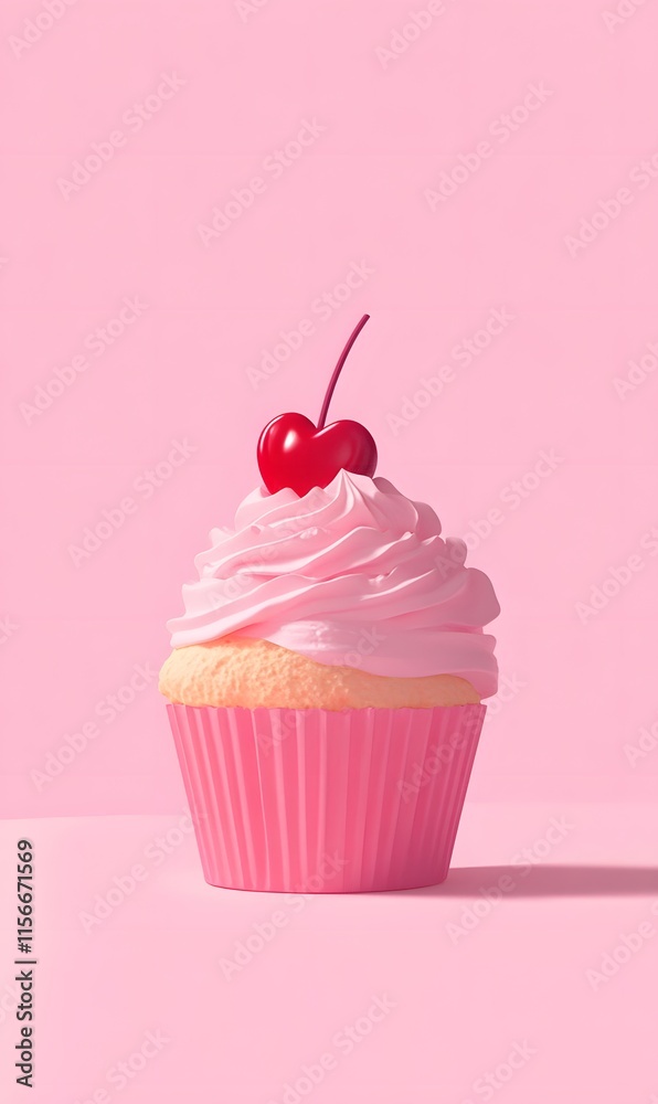 Valentines desert Image clean simple background,generation AI Valentines desert Image clean simple background,generation AI