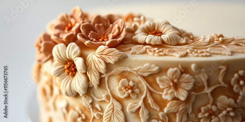 Cake adorned with mastic showcases intricate designs, highlighting the art of cake decoration with mastic. This beautifully crafted cake exemplifies the elegance achievable with mastic.