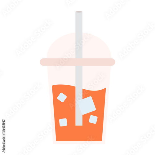 plastic cups with dome lid illustration