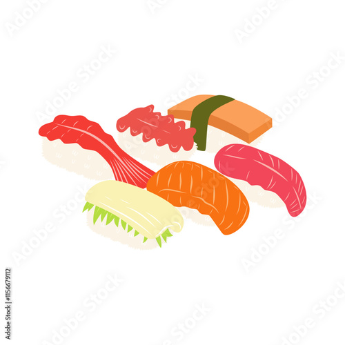 set of sushi japanese