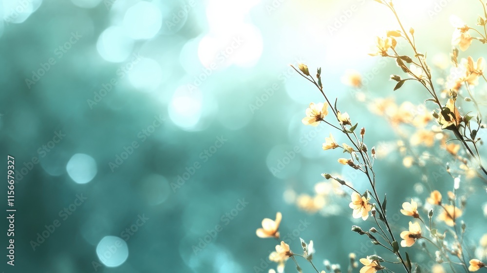 Delicate flowers in serene soft focus background. Delicate flowers in serene soft focus background.