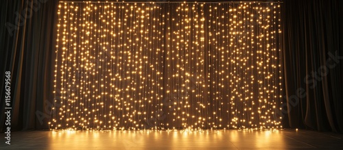 Photography Twinkling fairy lights cascading backdrop for elegant events and festive celebra