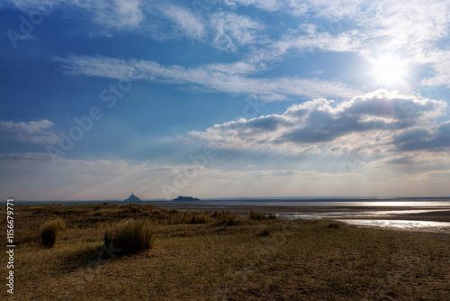 Bec d'andaine beach in the Mont Saint Michel bay image