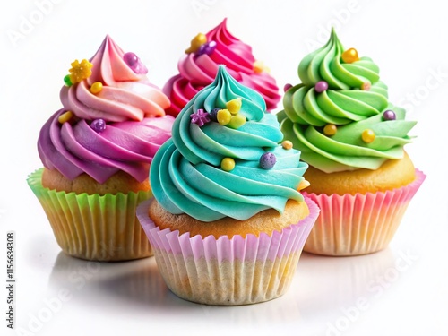 Wallpaper Mural Pastel Cupcakes with Colorful Frosting - Sweet Treats Torontodigital.ca