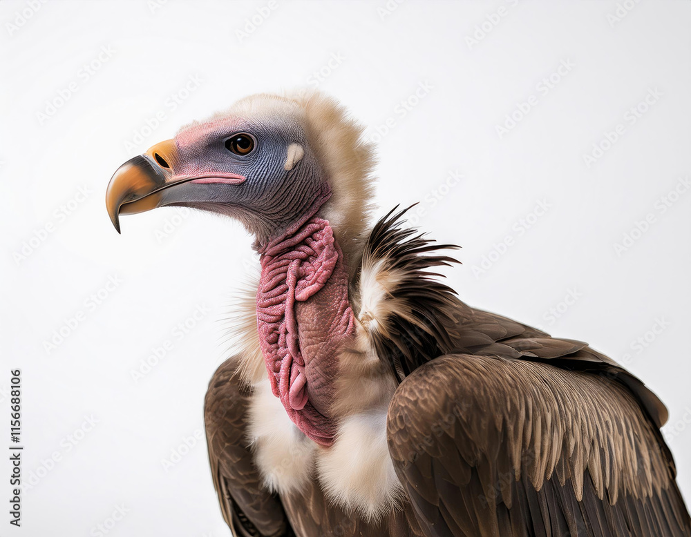 vulture in the white background studio shot vulture in the white background studio shot