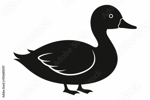 duck silhouette icon vector