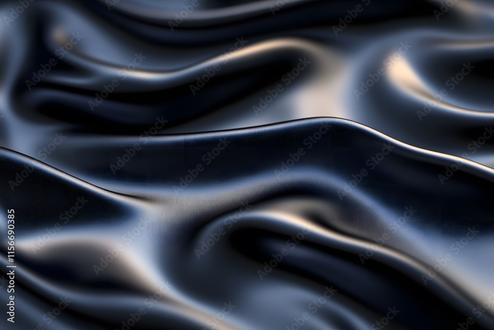 Obraz premium Exquisite light black material with smooth wavy texture 