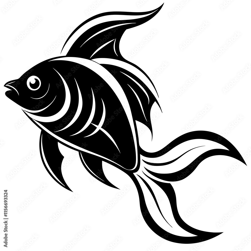 black and white fish