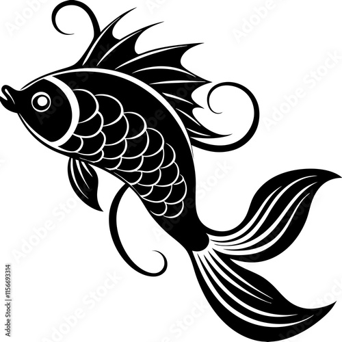 black and white fish