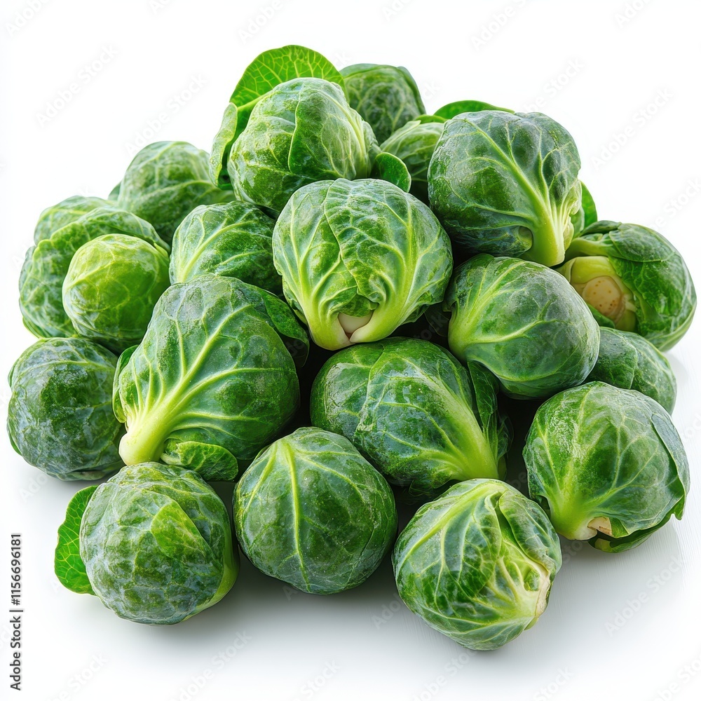 Heap of Fresh Brussels Sprouts on White Background
Heap of Fresh Brussels Sprouts on White Background