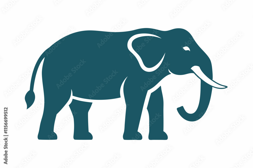 elephant silhouette icon vector elephant silhouette icon vector