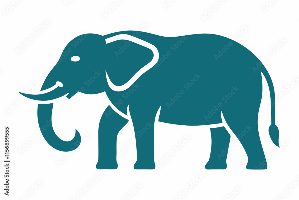 elephant silhouette icon vector elephant silhouette icon vector
