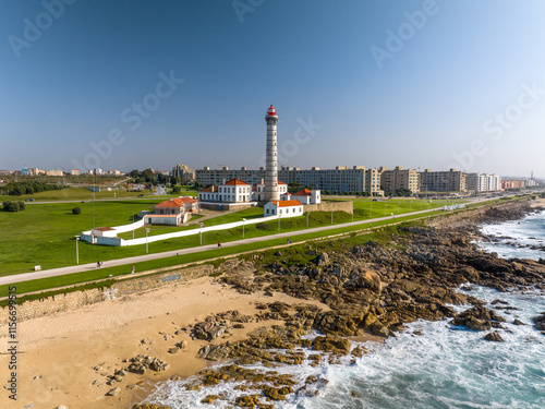 Konstfotografi Farol de Leça o Boa Nova situado en Leça da Palmeira distrito de Oporto, Portuga
