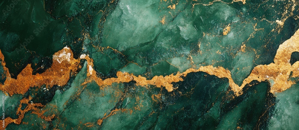 Green and gold marble texture with elegant floral backdrop and ample space for customizable text or design elements Green and gold marble texture with elegant floral backdrop and ample space for customizable text or design elements