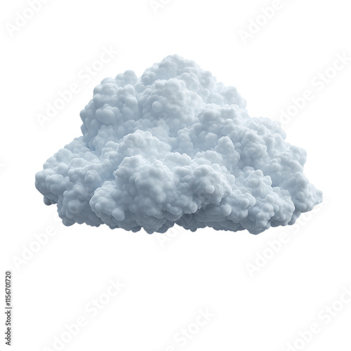 Fluffy White Cloud 3D Render Abstract Cloud Soft Texture Nature Sky Weather Meteorology Design