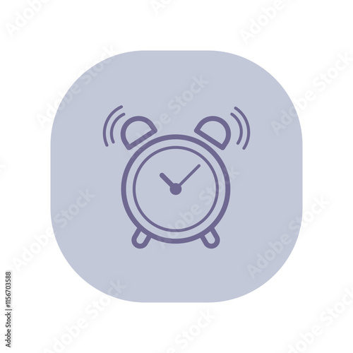 Ringing alarm clock line icon. Deadline, overwork outline sign. Business and time management concept. Vector illustration, symbol element for web design and apps