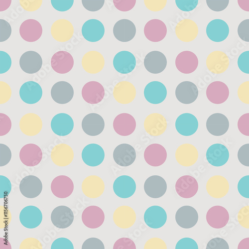 Neon Pastel Polka Dot Seamless Patterns