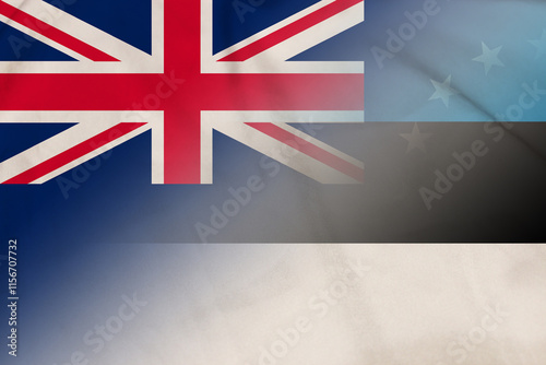 Cook islands and Estonia government flag international contract EST COK photo