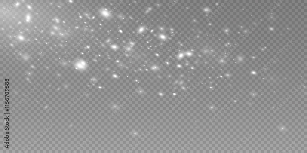 Christmas snow flakes on a transparent background. Heavy snowfall
Christmas snow flakes on a transparent background. Heavy snowfall