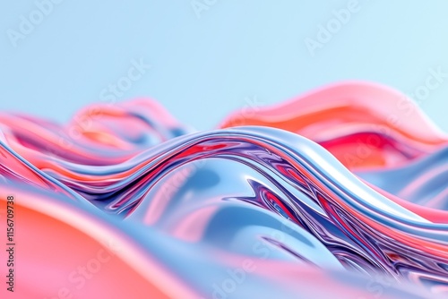 A close-up of transparent slime featuring a neon blue and ultraviolet abstract texture, designed as a kids' toy. photo