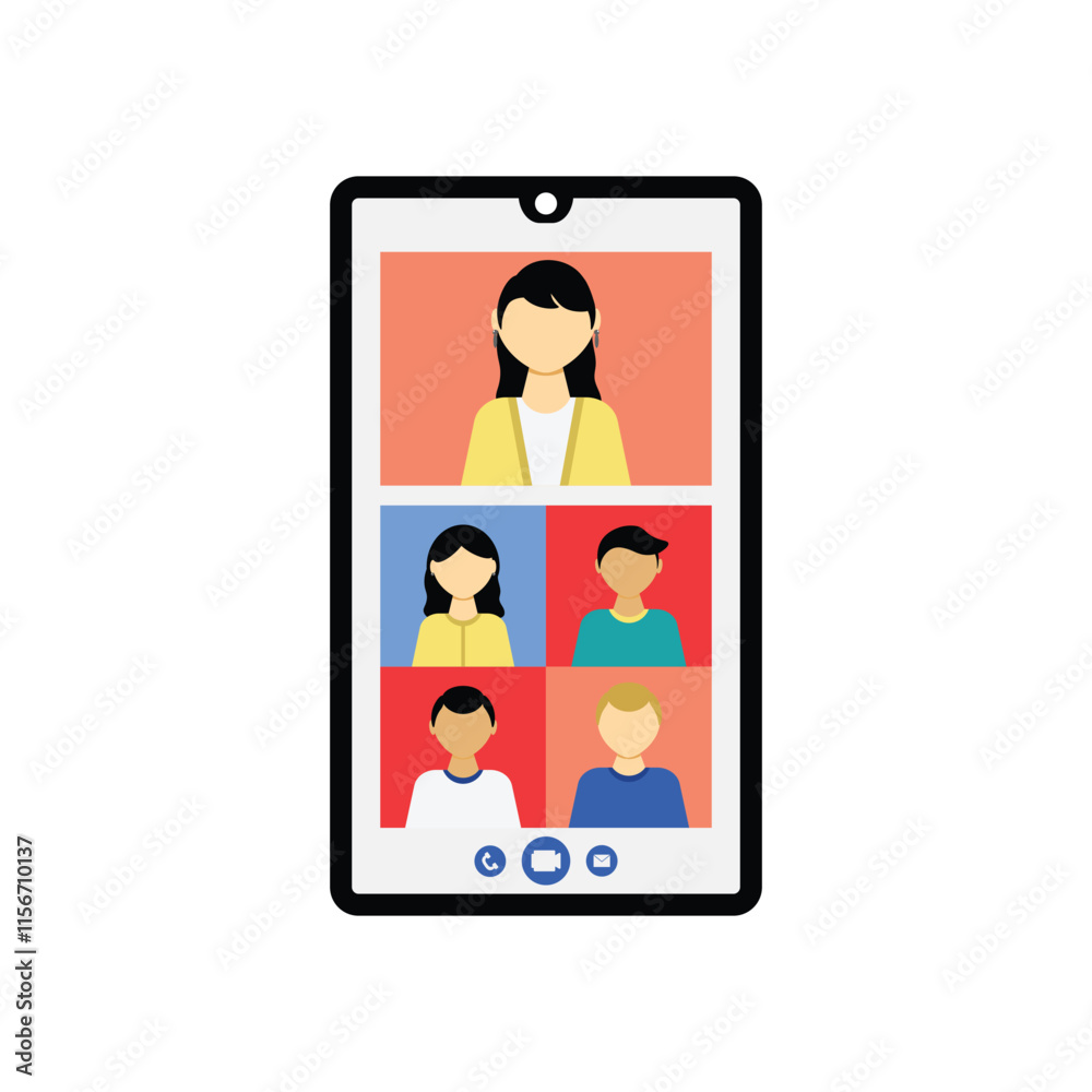 Fototapeta premium Video conference Illustration