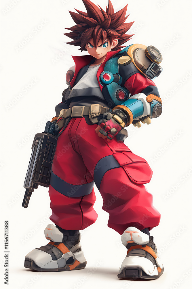Cyberpunk Boy: A Futuristic Action Hero Rendered in Vivid 3D Cyberpunk Boy: A Futuristic Action Hero Rendered in Vivid 3D