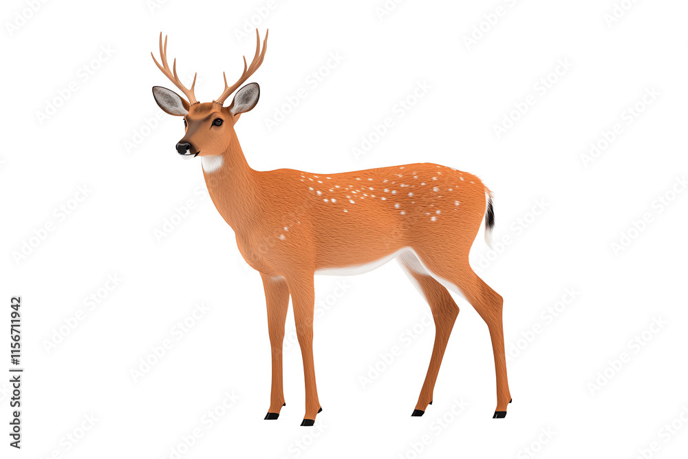 A stylized illustration of a deer, showcasing its distinctive antlers and spotted fur. A stylized illustration of a deer, showcasing its distinctive antlers and spotted fur.