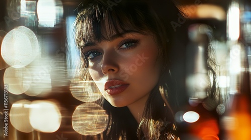 Captivating Woman Portrait: Alluring Gaze and Soft Lighting