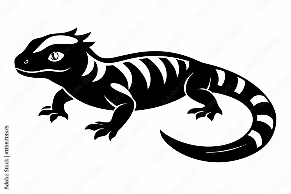 Fototapeta premium Gila monster silhouette icon vector