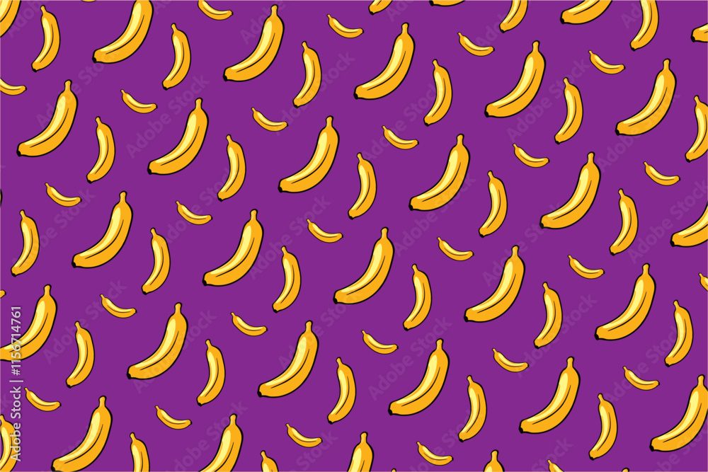 banana fruit motif and repeating pattern vectors banana fruit motif and repeating pattern vectors